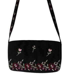 Liz Claiborne Small Black Satin Purse/Evening Bag